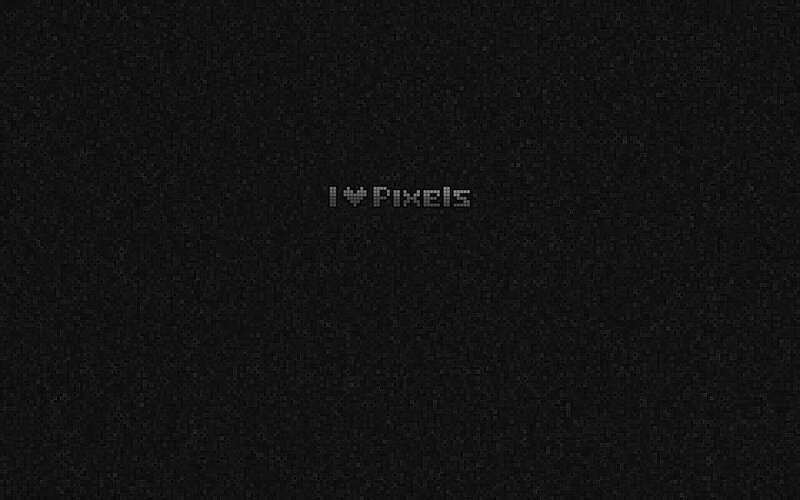 I love pixels text