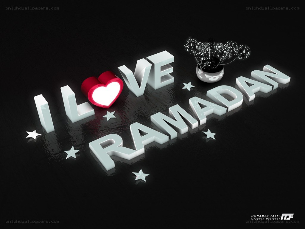 I love Ramadan text art