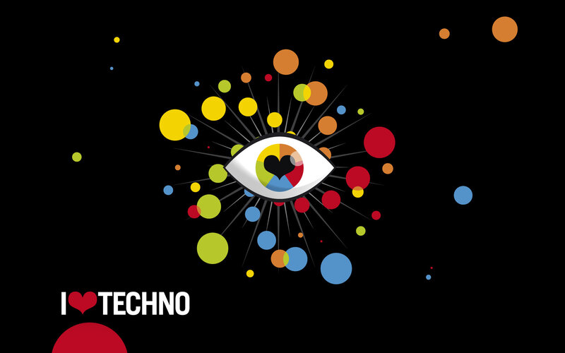 I Love Techno Eye Art