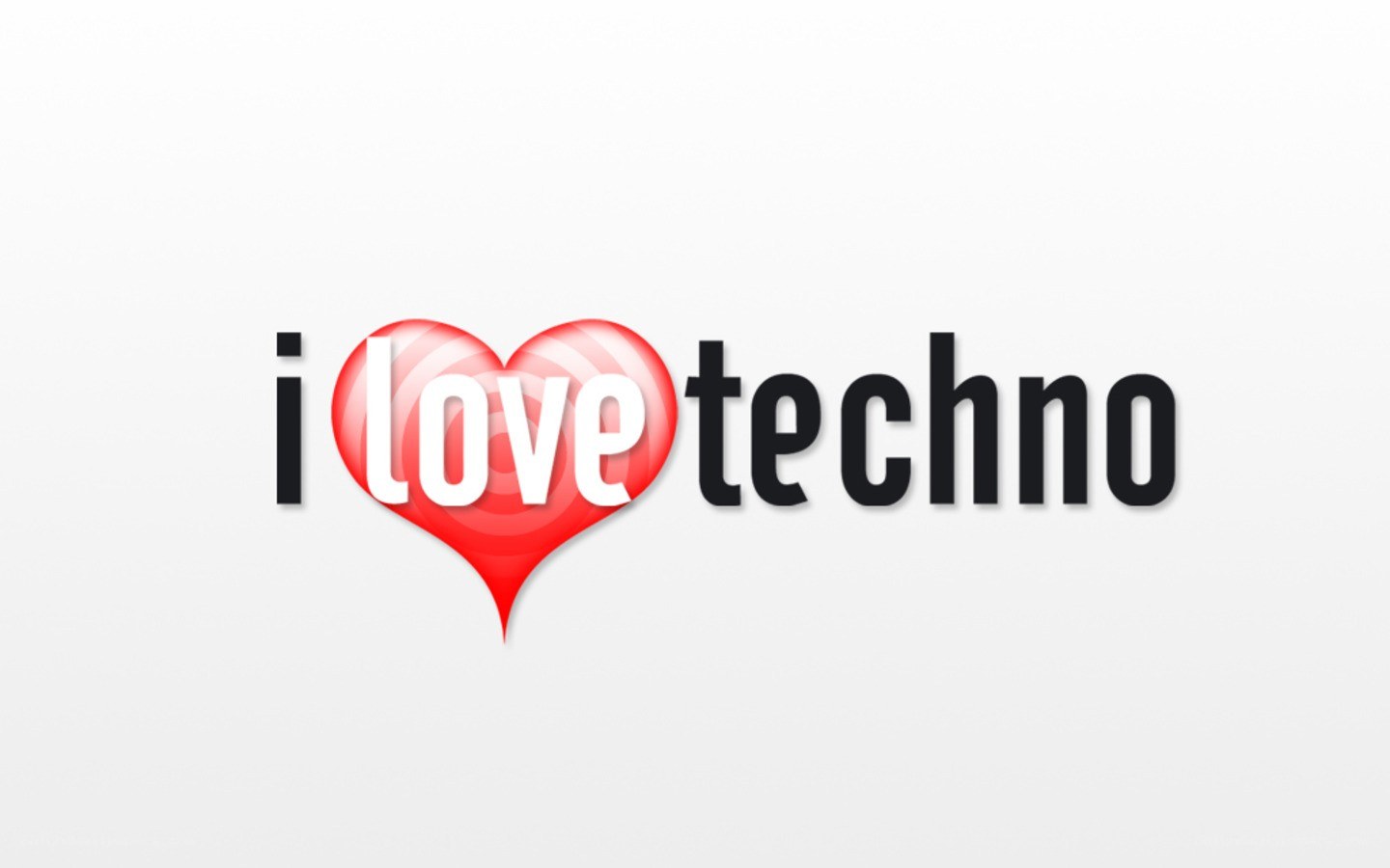 i love techno logo