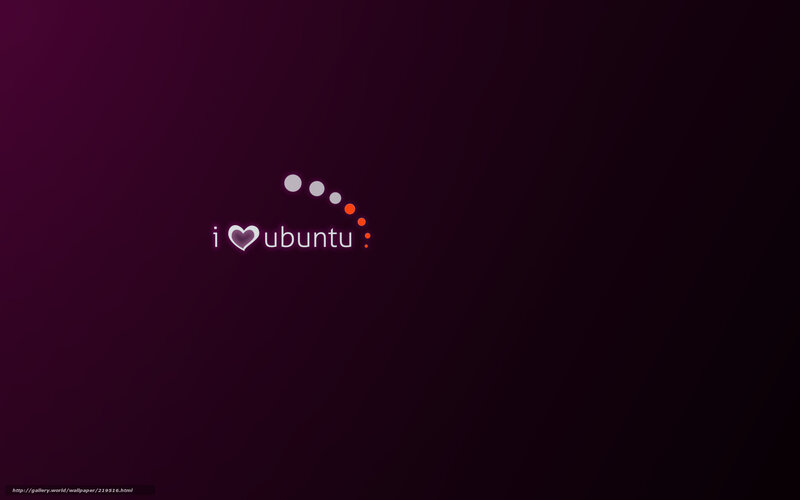 I Love Ubuntu Logo — Purple