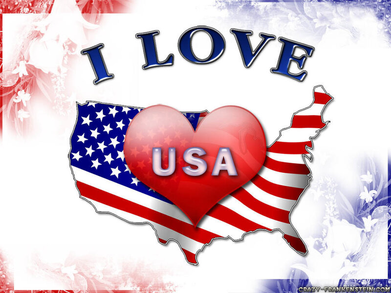 I love USA heart map