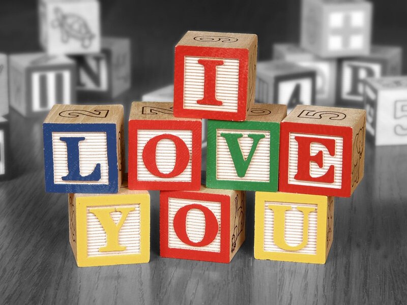 I love you blocks