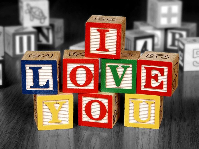 I love you blocks