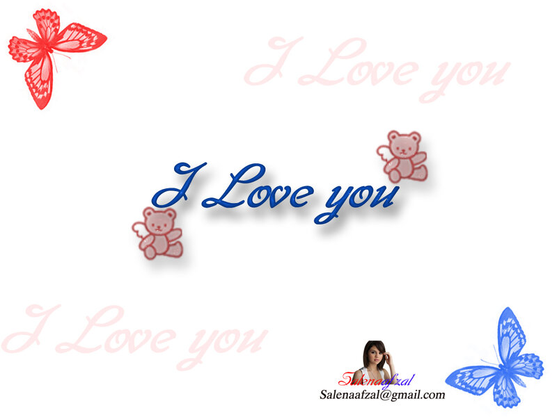 I Love You card with butterflies