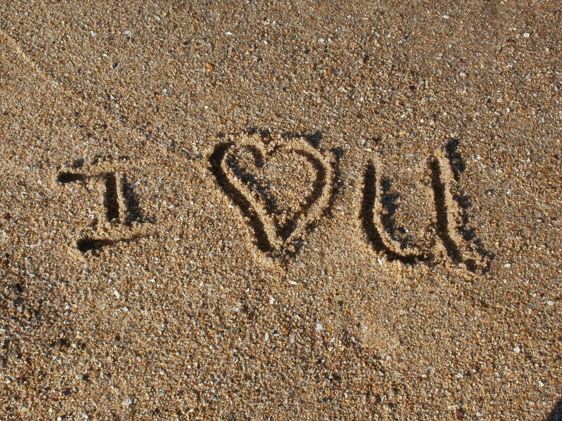 I Love You Carved in Sand