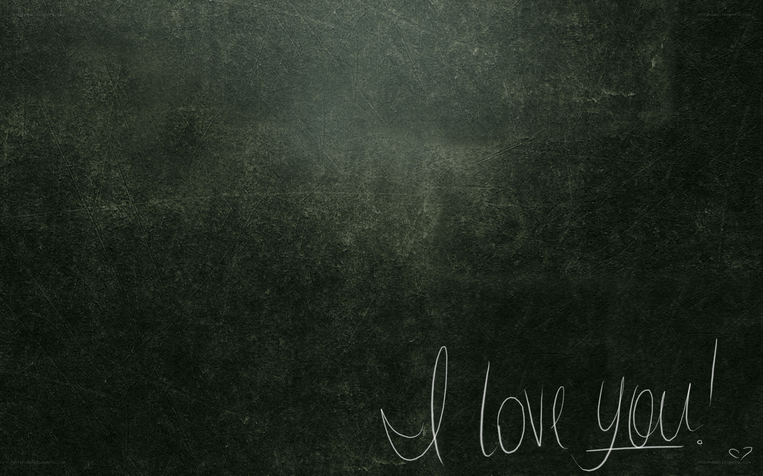 I love you chalk writing