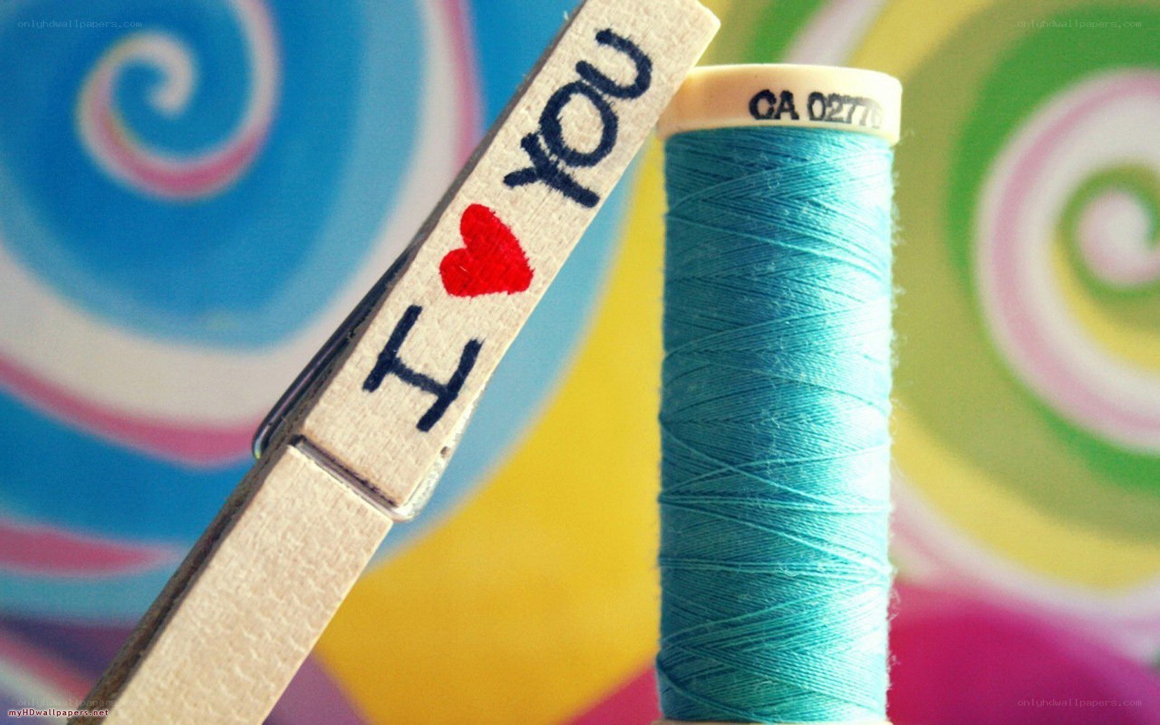 I love you clothespin
