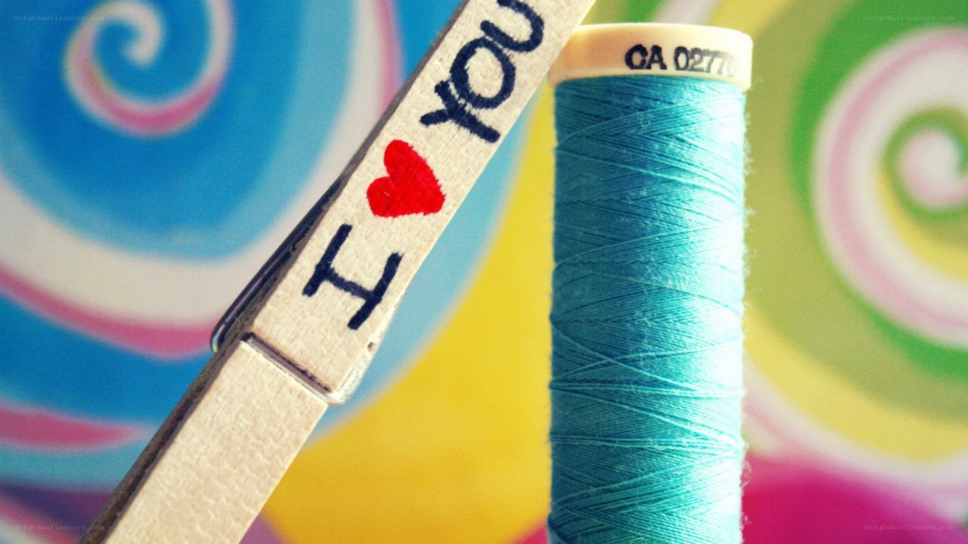 I love you clothespin