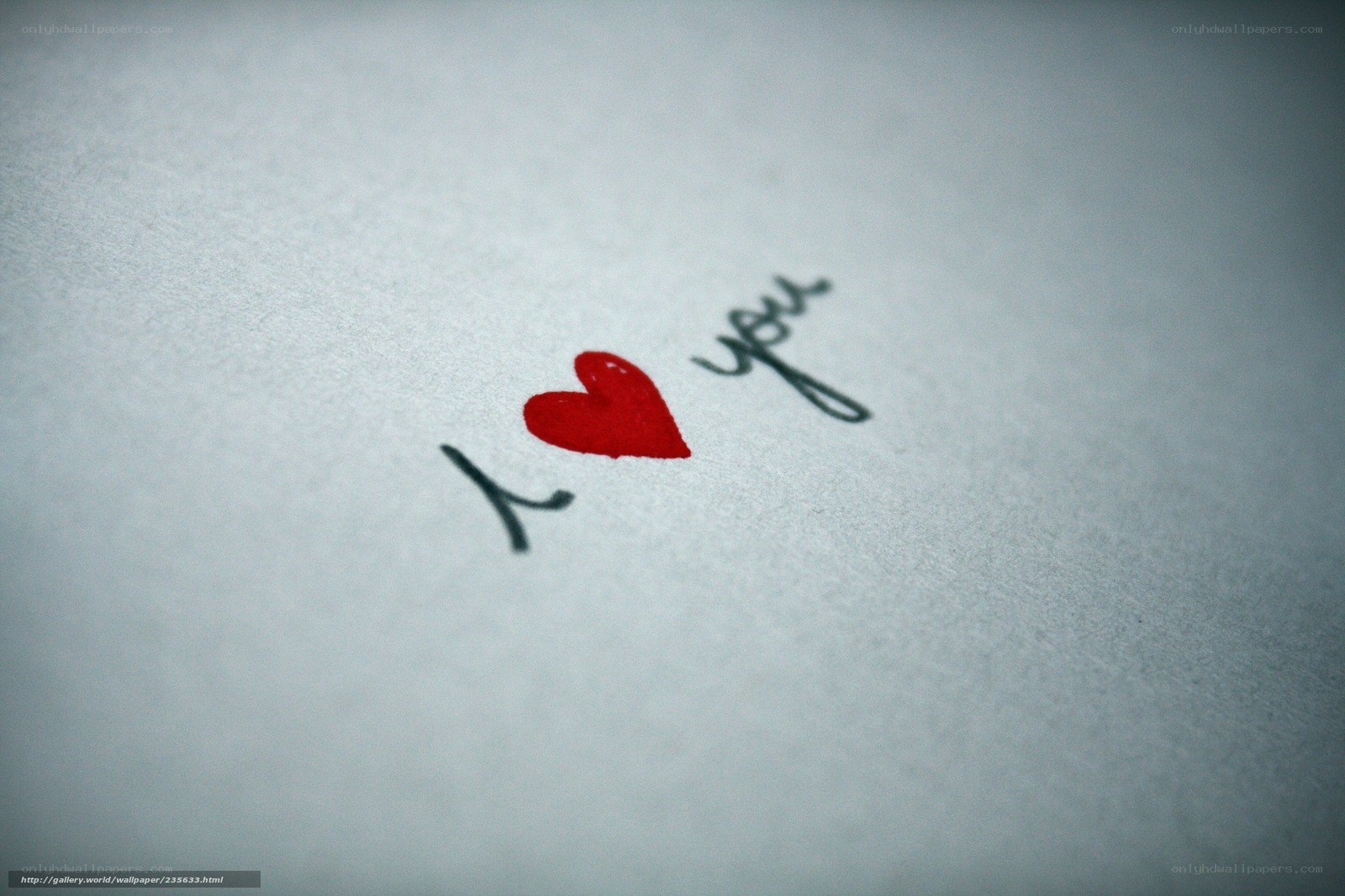 I love you handwritten