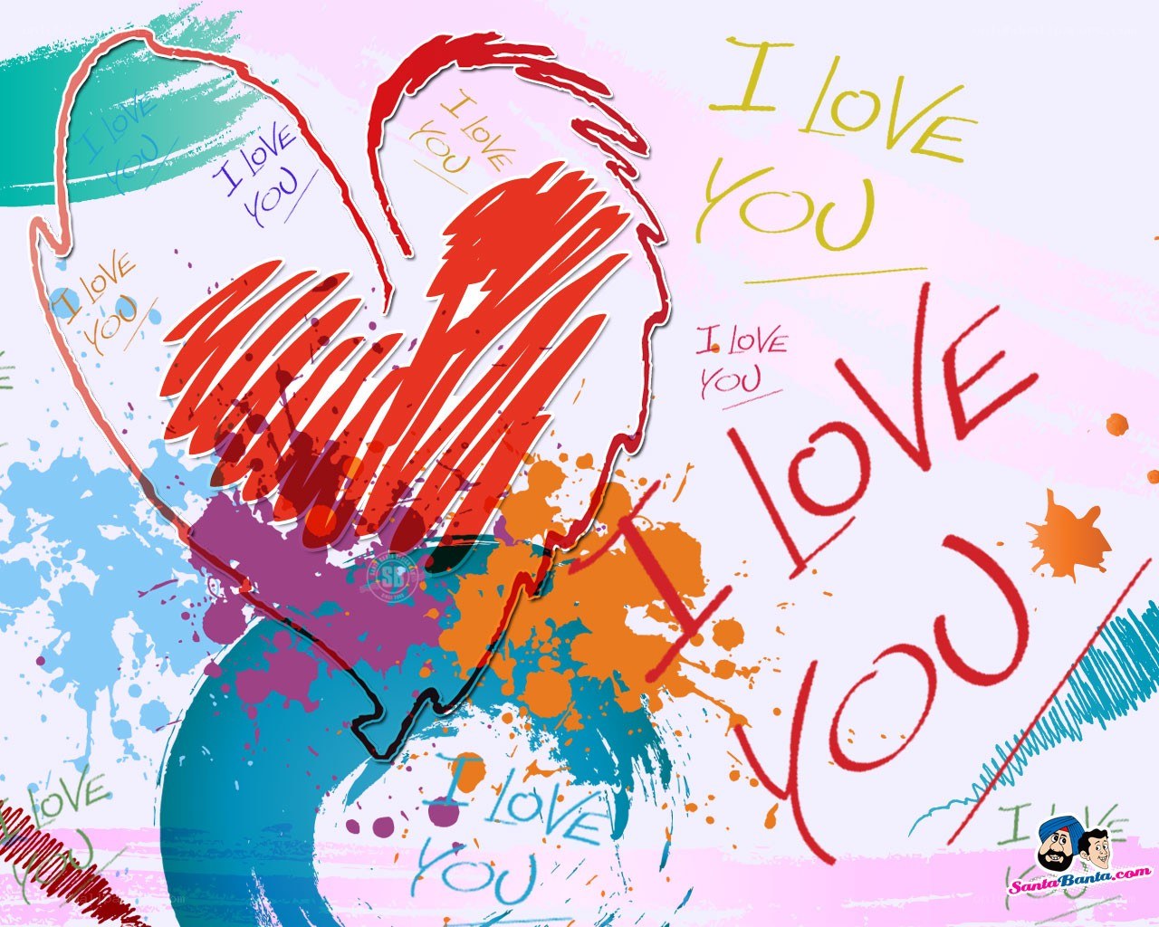 I love you heart art