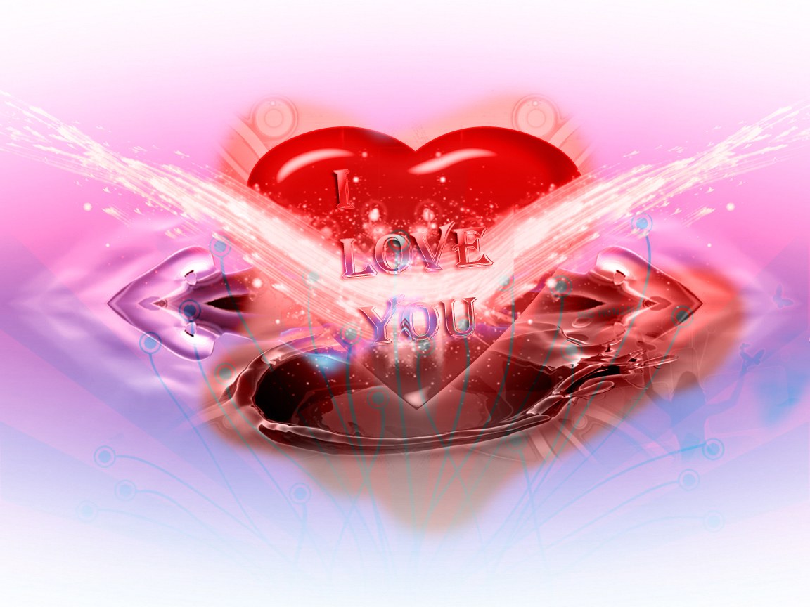 I love you heart graphic