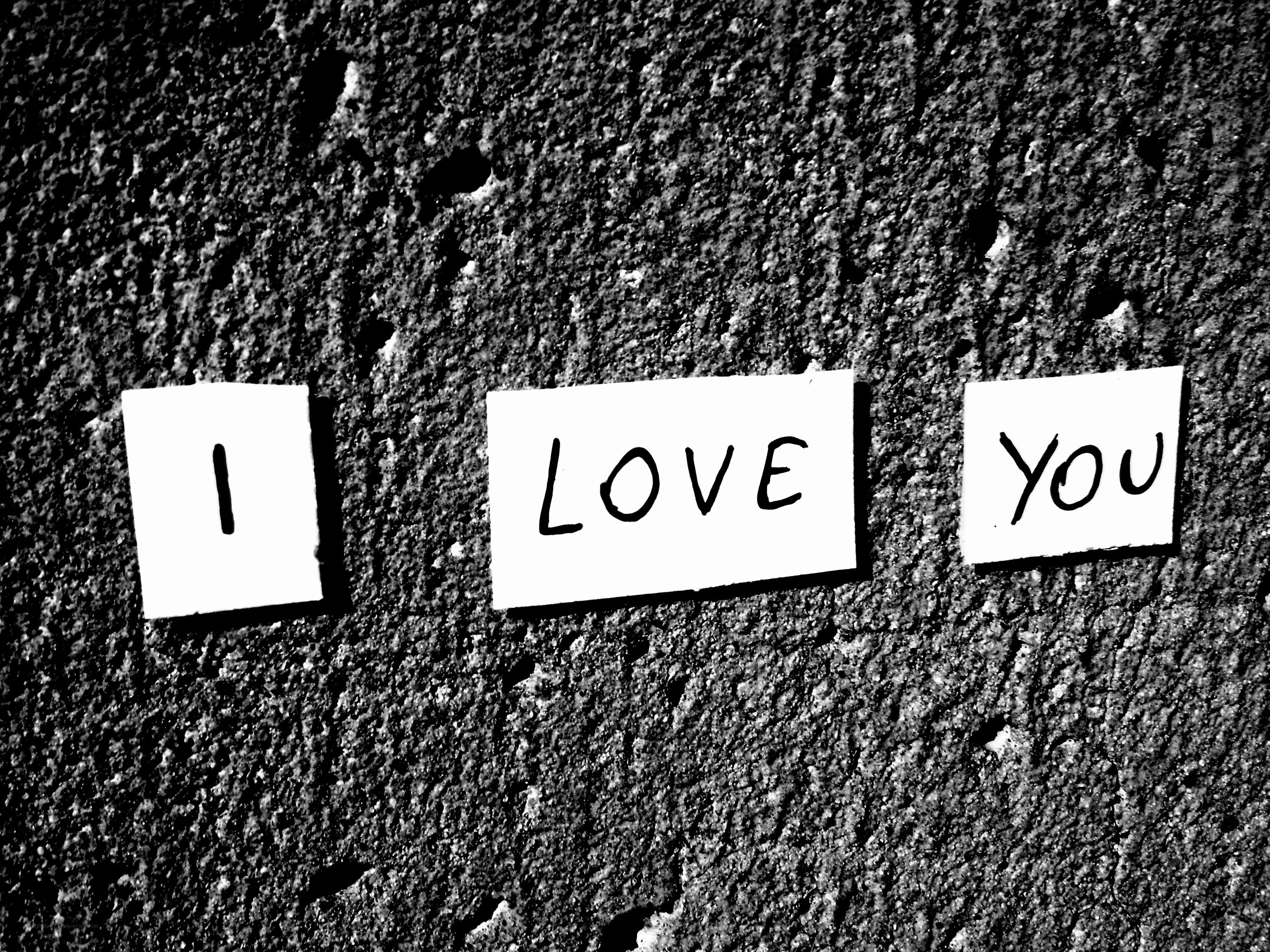 I love you message on paper
