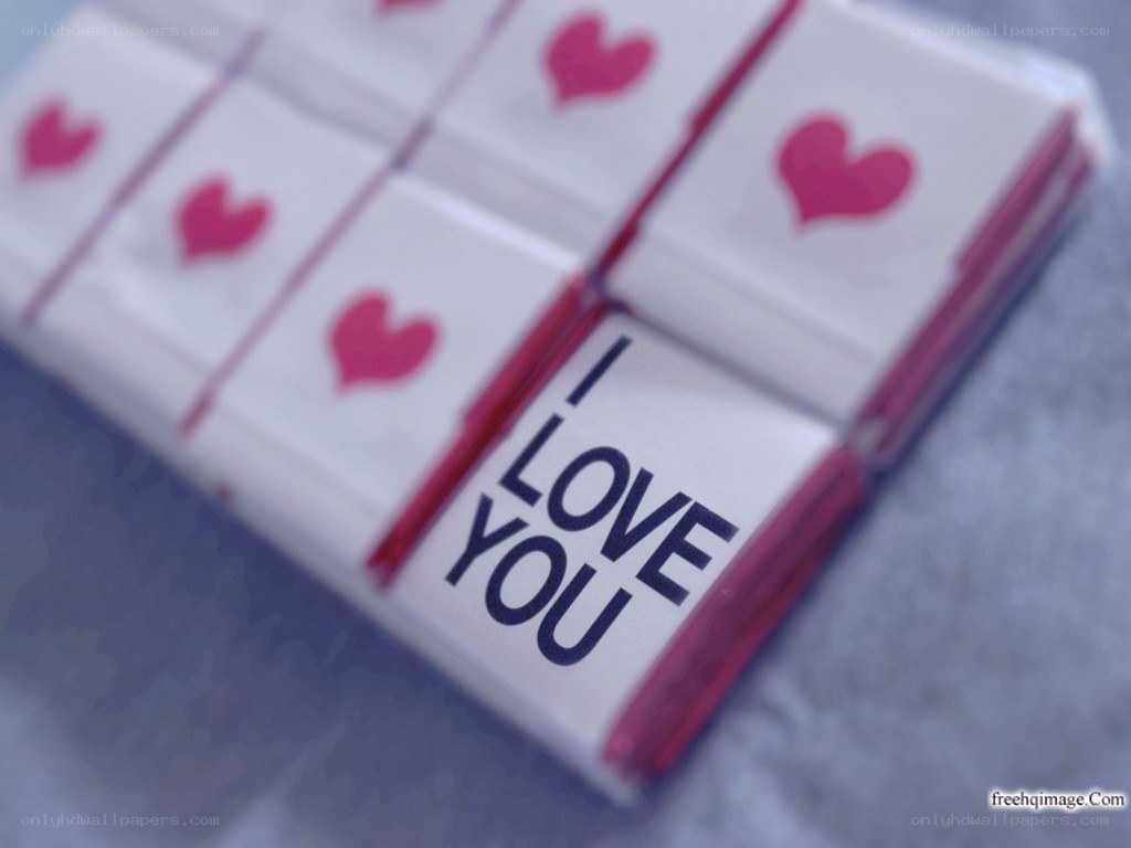 I love you message with hearts