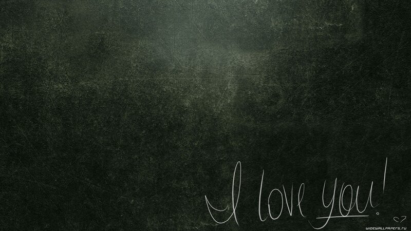 I love you on chalkboard