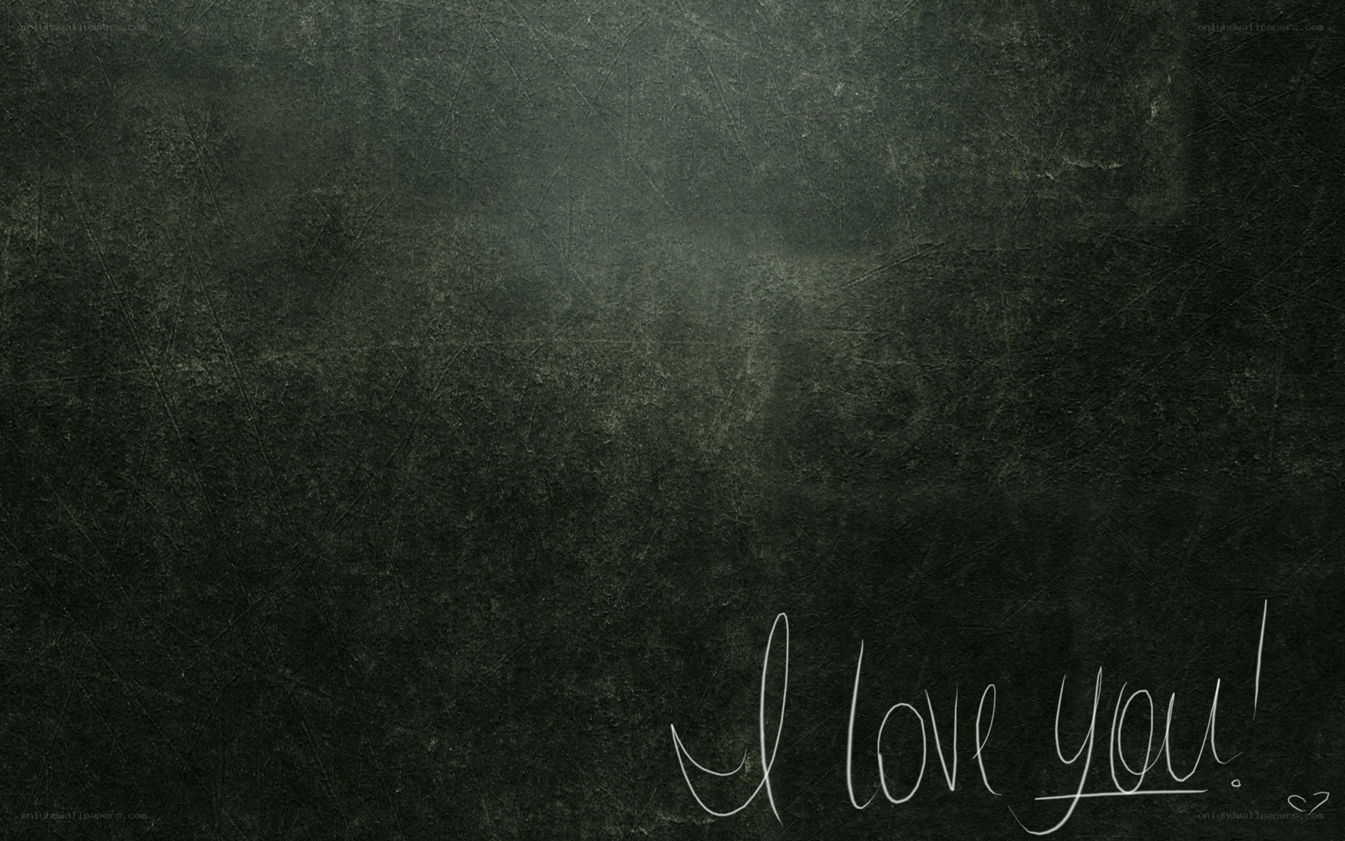 I love you on chalkboard