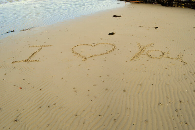 I Love You on Sand