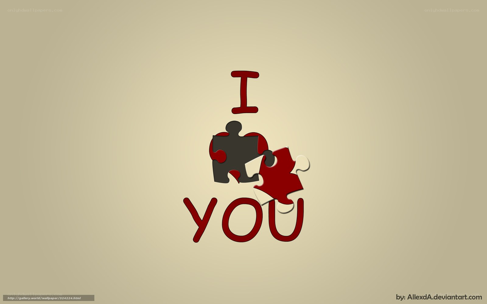 I love you puzzle art