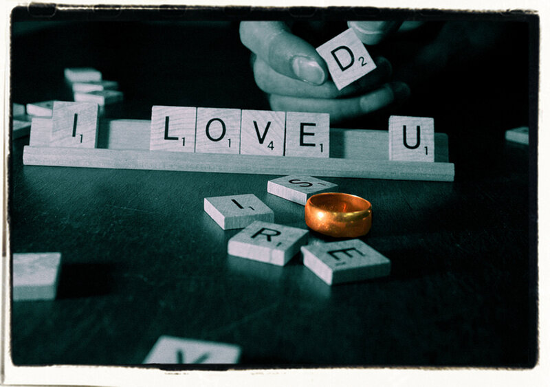 I Love You Scrabble Tiles