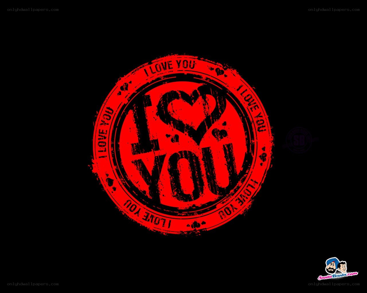 I love you stamp design
