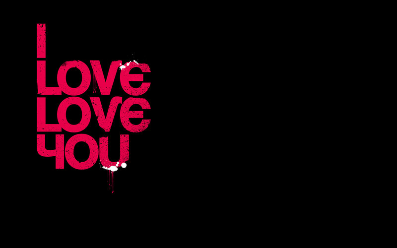 I Love You text art