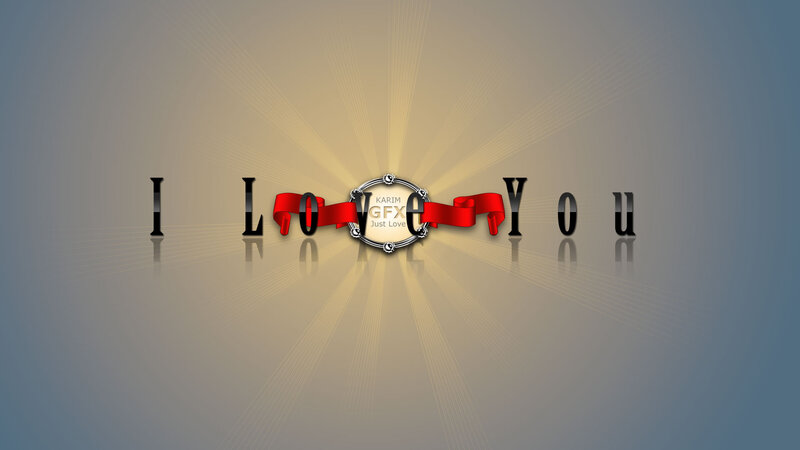 I Love You Text — Gray