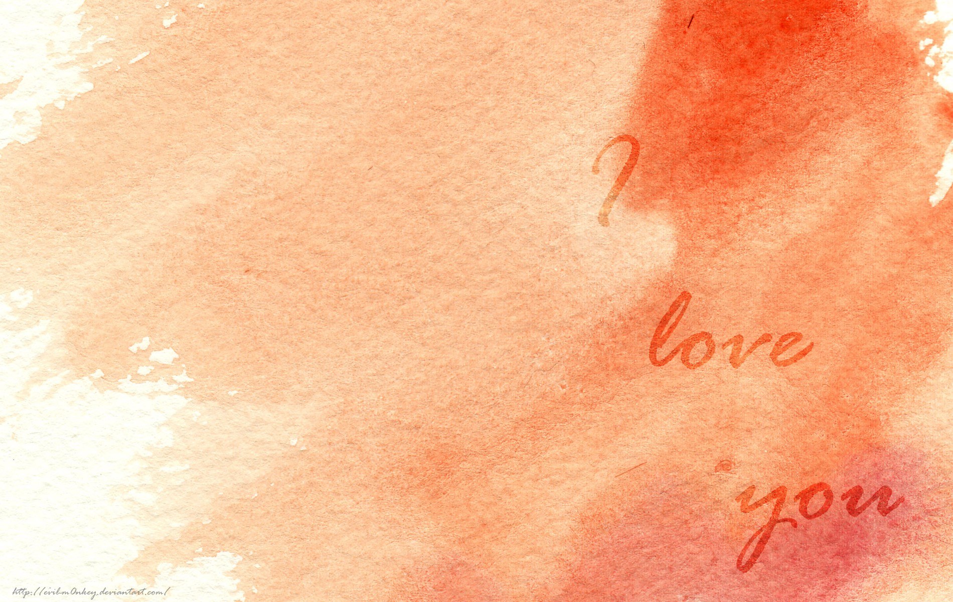 I love you watercolor background