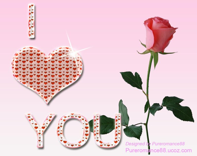 I love you with a rose