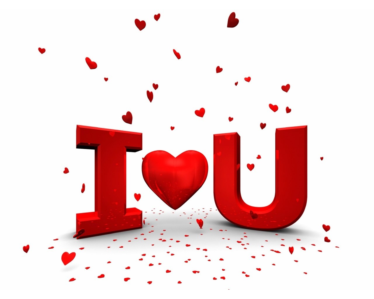 I love you with hearts
