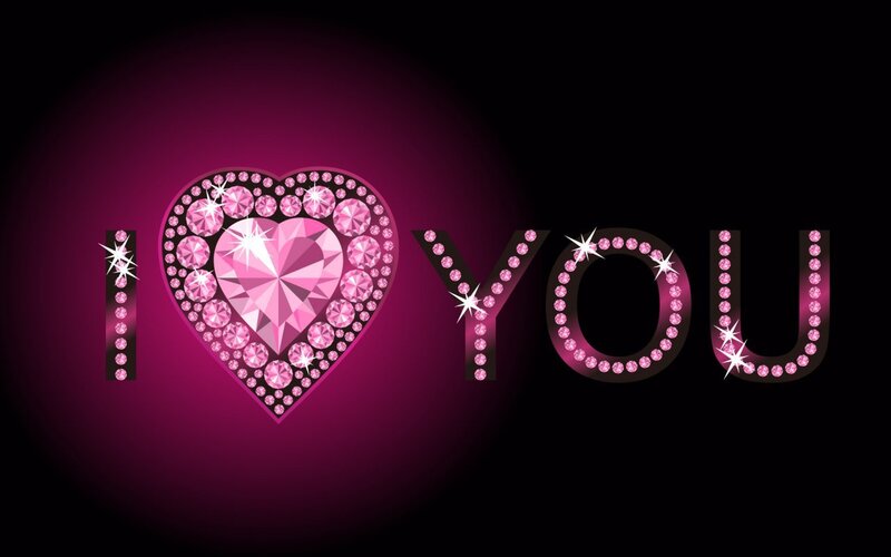 I love you with pink diamonds