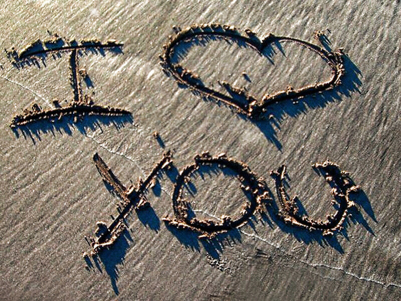 I Love You Written on Sand