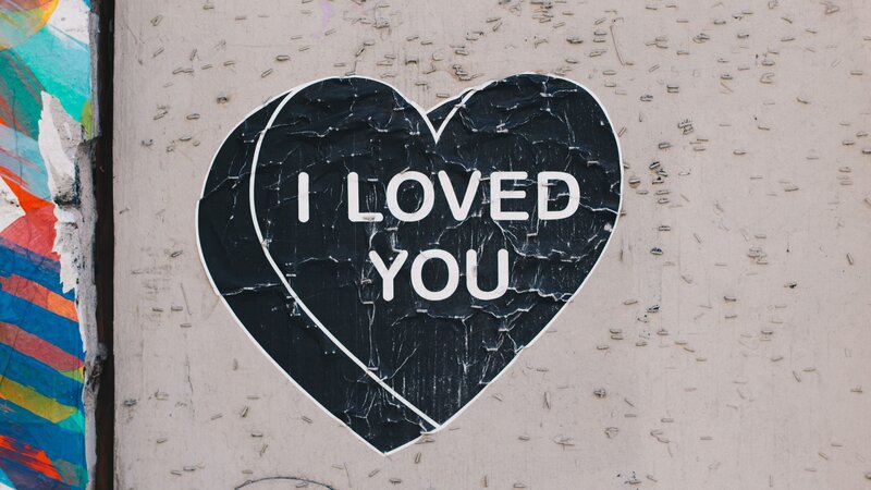 I Loved You heart sticker