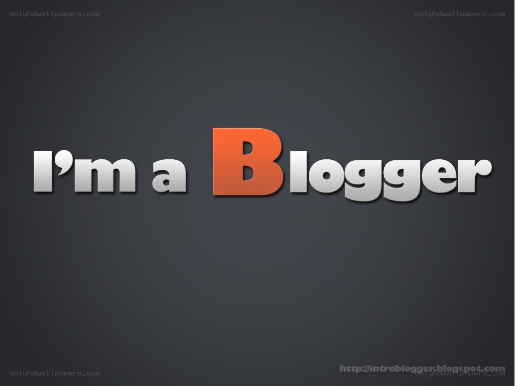 I'm a Blogger text graphic