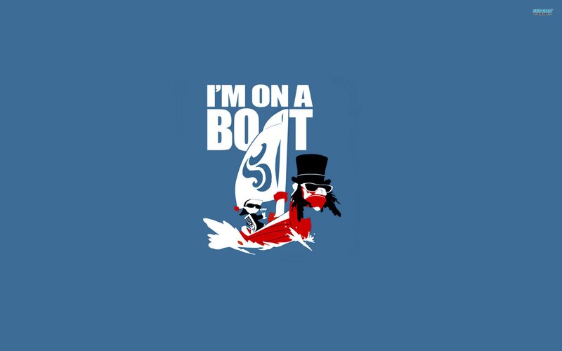 I'm on a boat meme