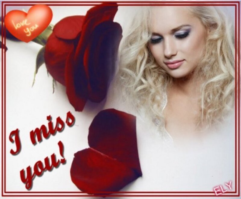 I miss you card