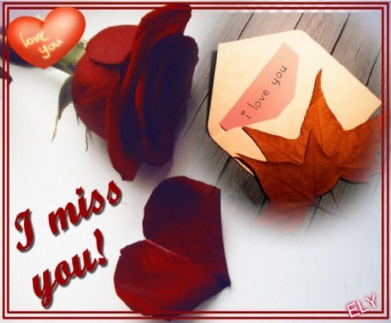 I miss you card