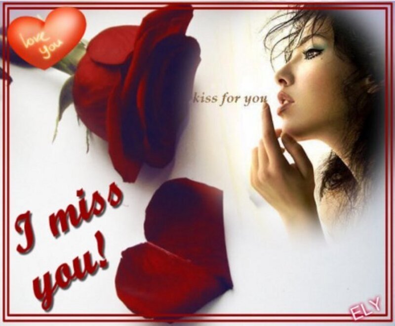 I miss you message