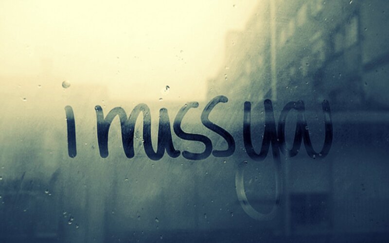 I miss you on a rainy day