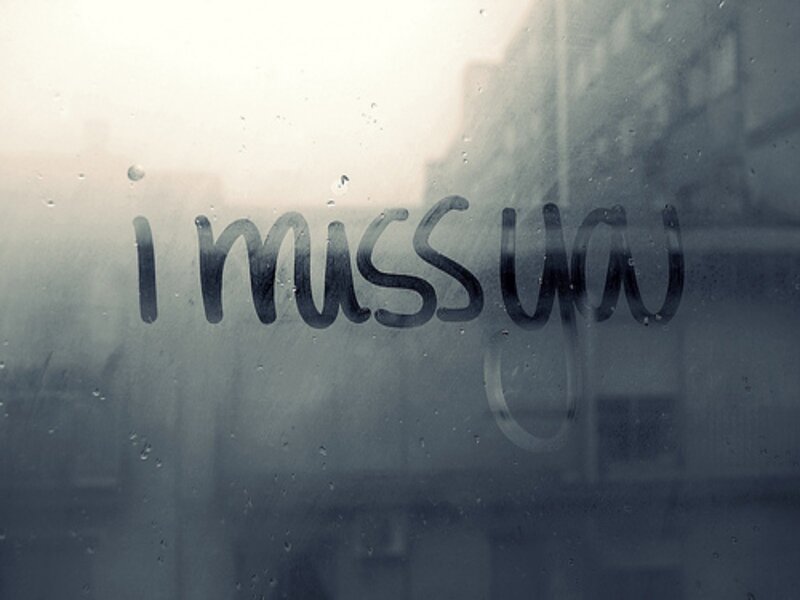 I miss you on a rainy day