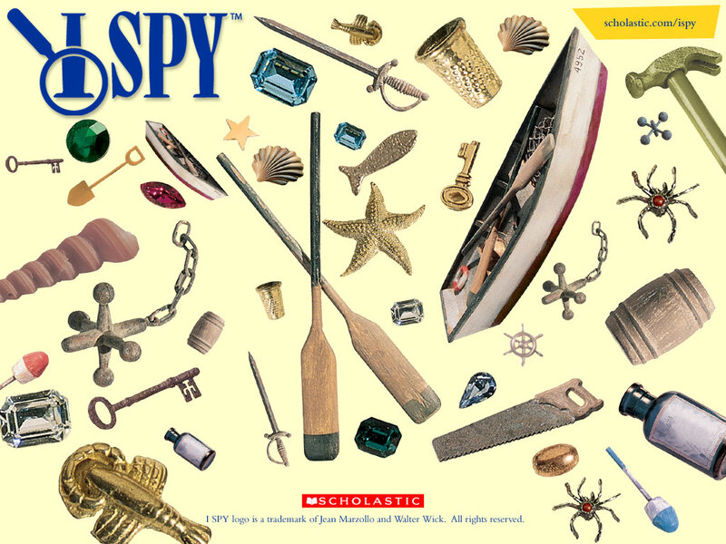 I Spy game items collage