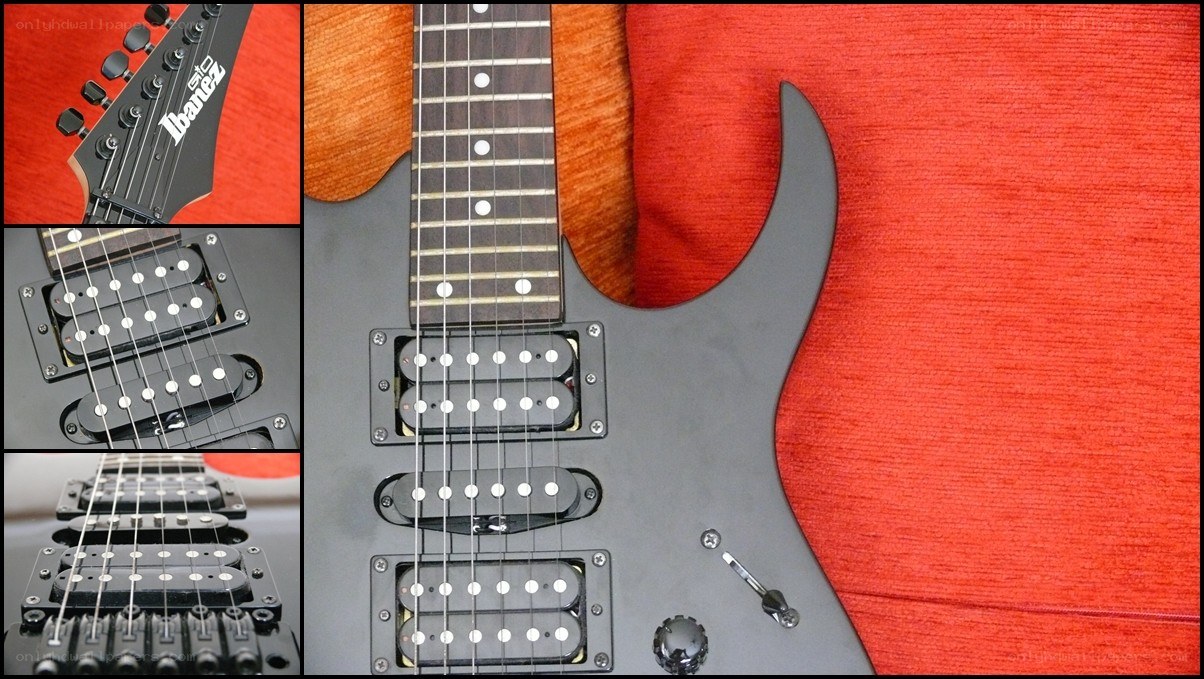 Ibanez electric guitar collage