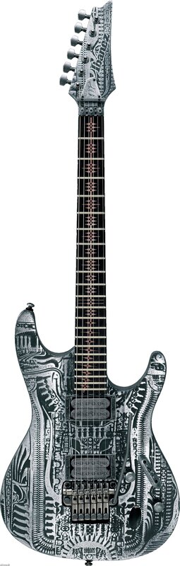 Ibanez electric guitar with intricate design