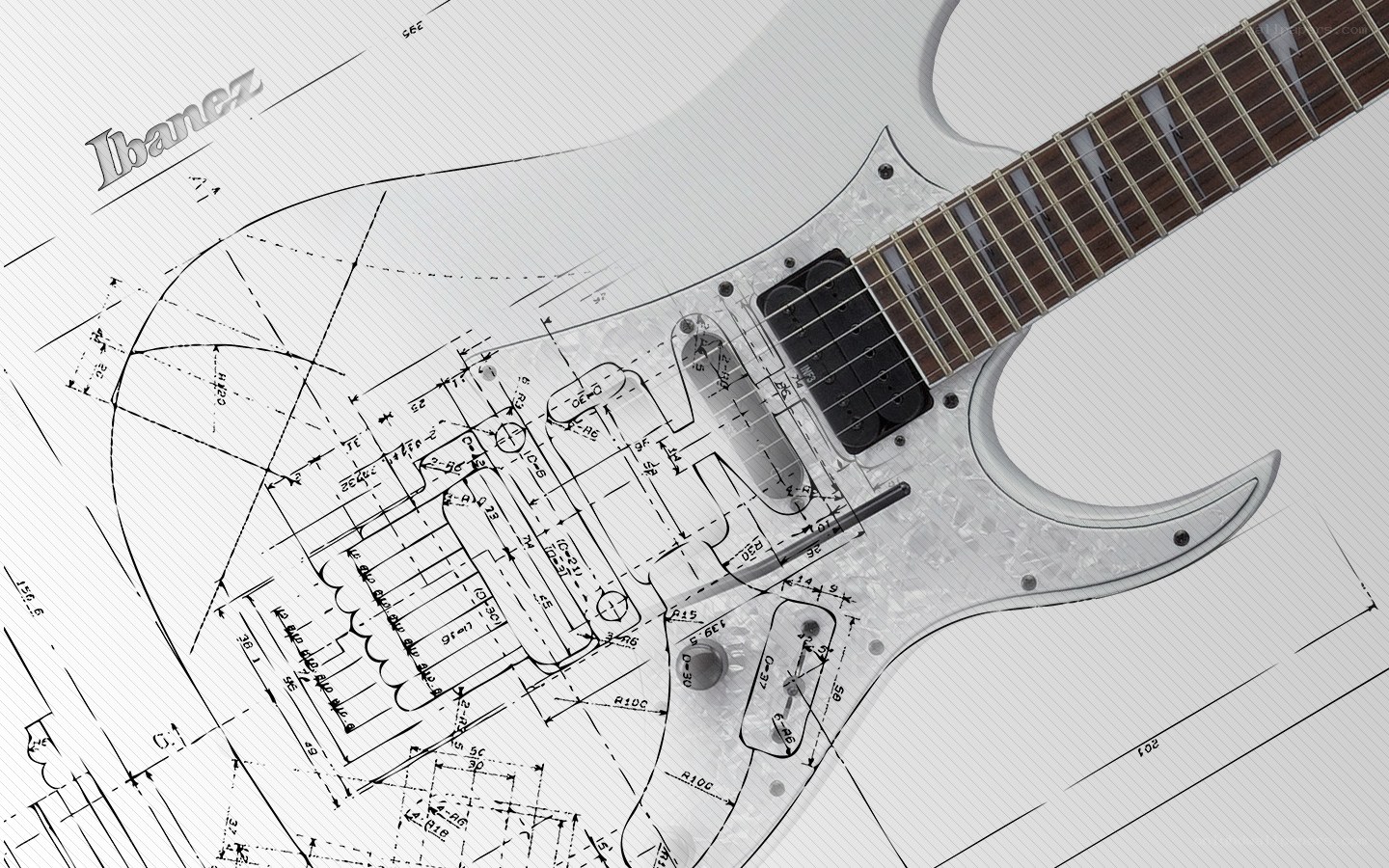 Ibanez guitar blueprint