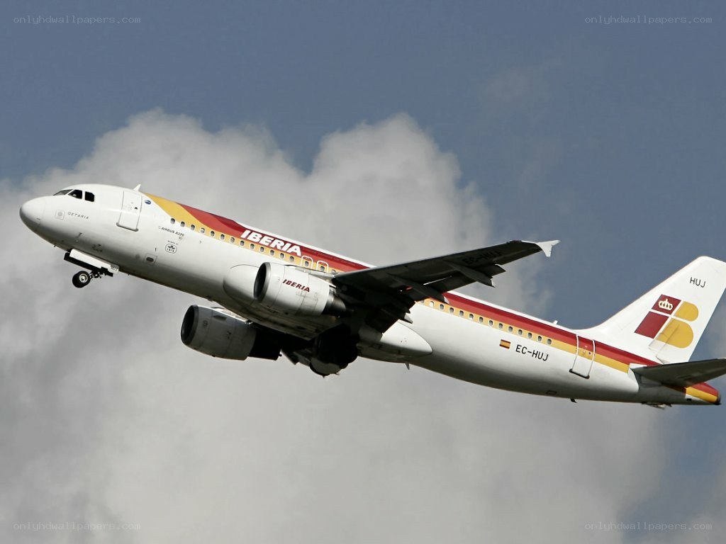 Iberia airplane in flight