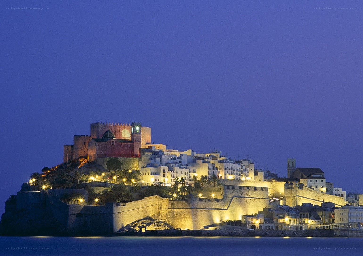 Ibiza Old Town at dusk