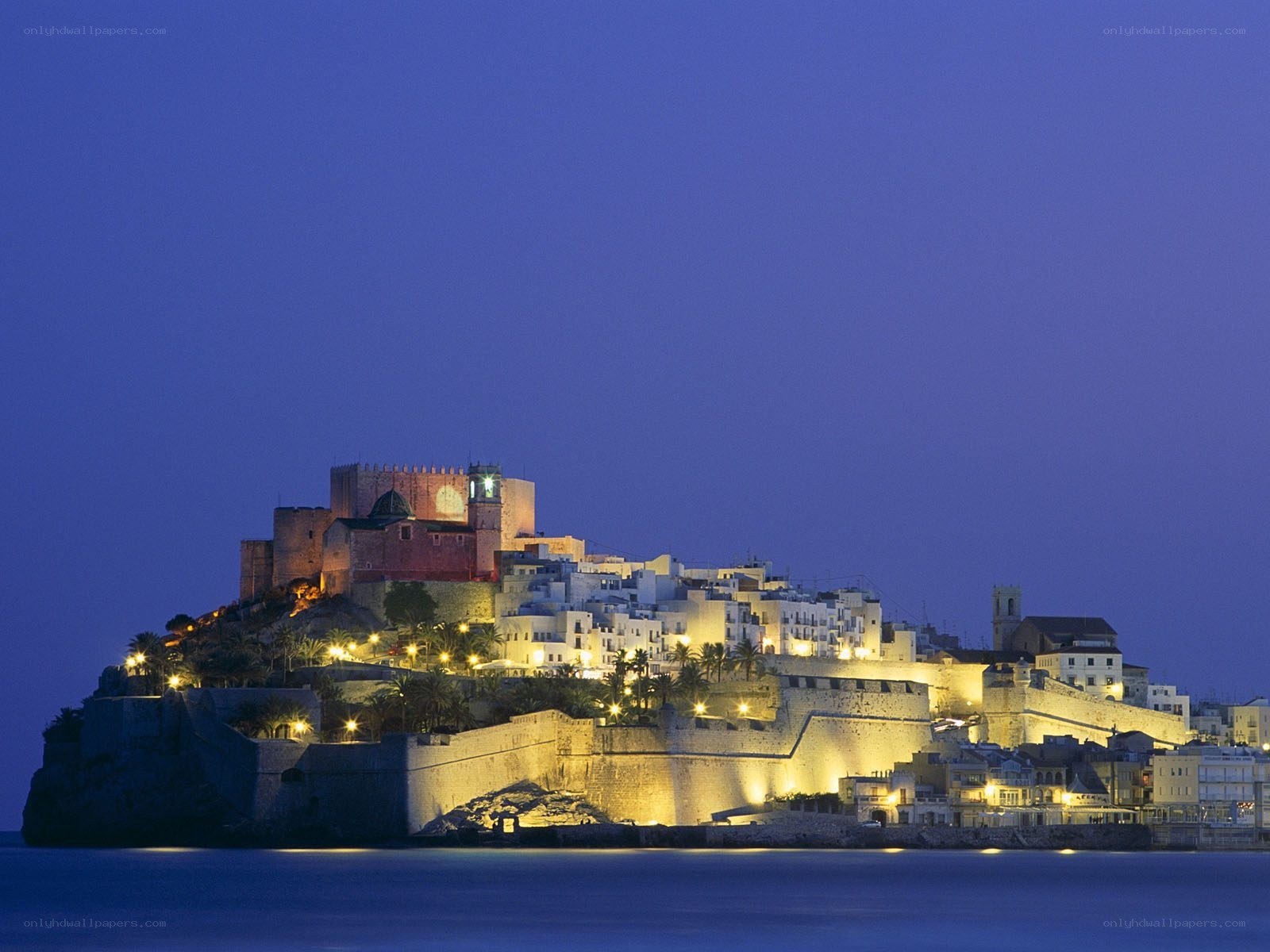 Ibiza Old Town at dusk