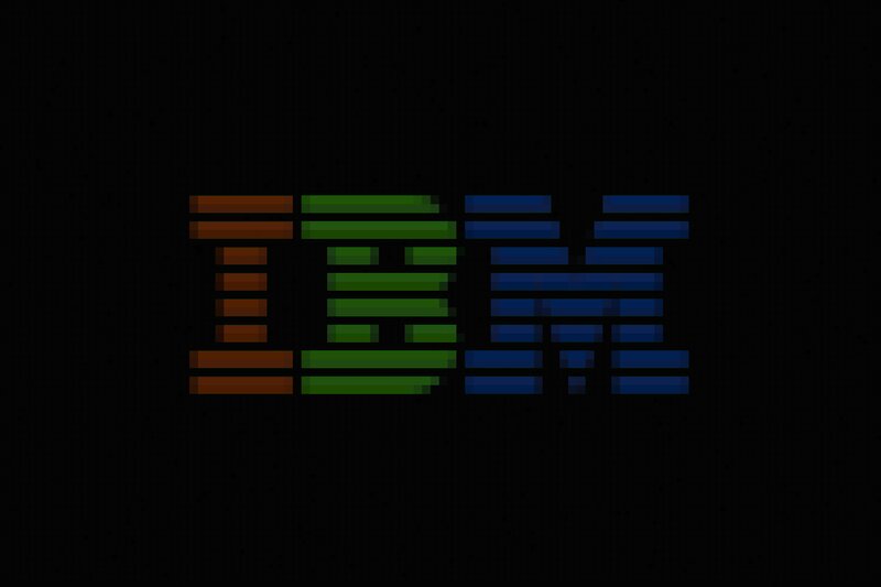 IBM Logo in Pixel Art