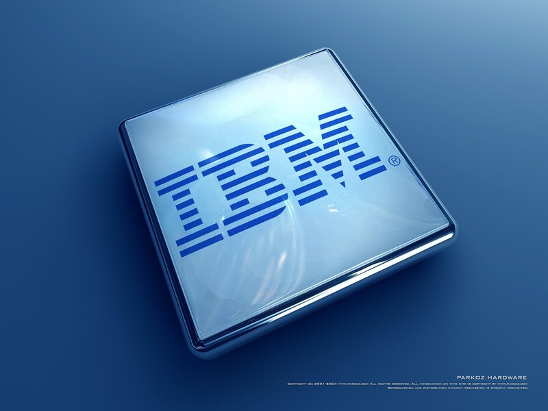 IBM logo on a blue cube