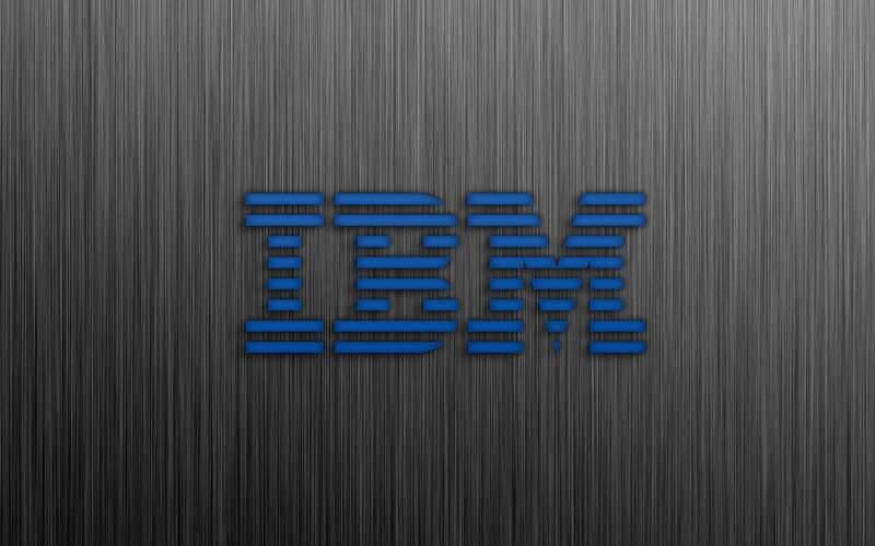 IBM Logo on Metal