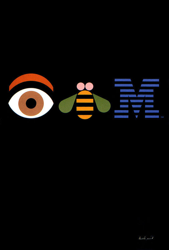 IBM logo with eye and bee